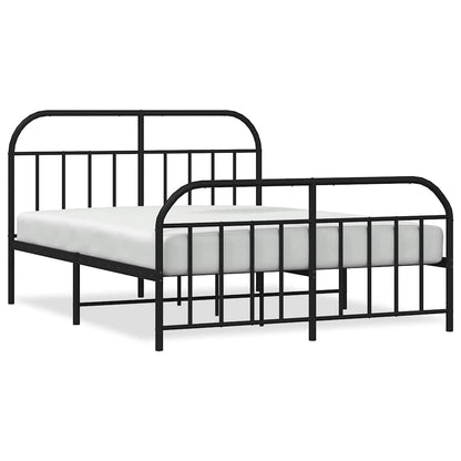 Bed Frame | Black | Powder-Coated Steel | Large | Bed Frame | Rectangular