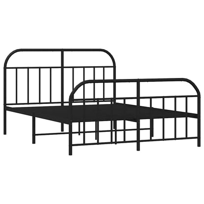 Bed Frame | Black | Powder-Coated Steel | Large | Bed Frame | Rectangular