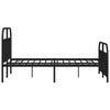Metal Bed Frame without Mattress with Footboard Black 183x213cm