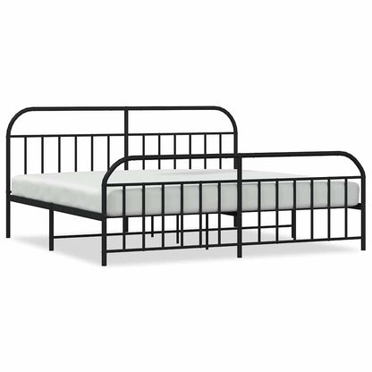 Bed Frame | Black | Powder-Coated Steel | Double-sized | Bed Frame