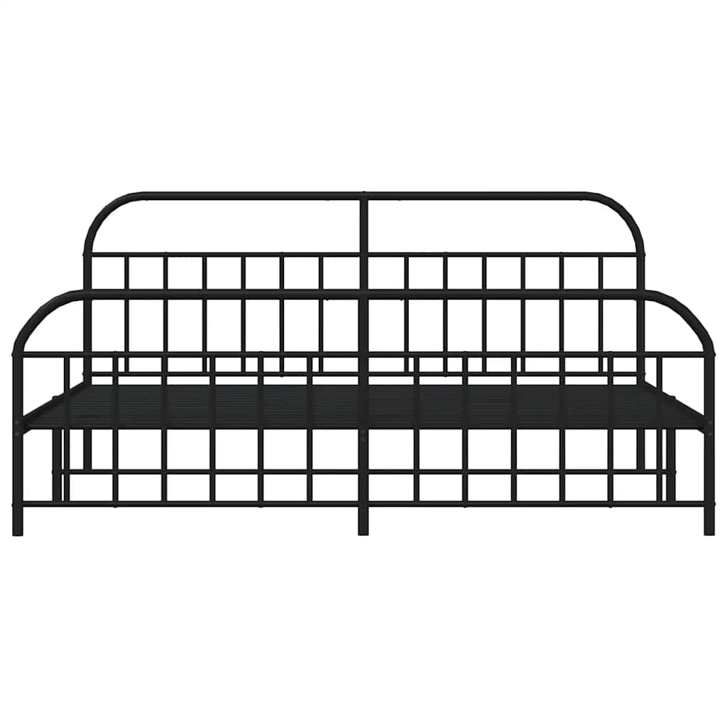 Bed Frame | Black | Powder-Coated Steel | Double-sized | Bed Frame