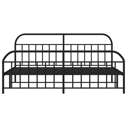Bed Frame | Black | Powder-Coated Steel | Double-sized | Bed Frame