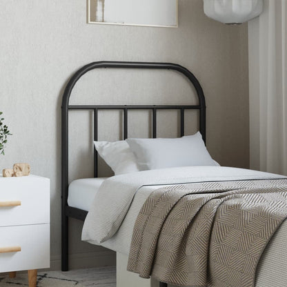 Headboard | Black | Steel | 75 cm Width | Durable | Headboard