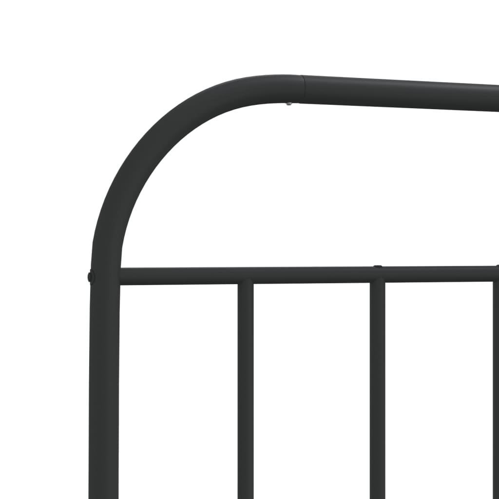 Headboard | Black | Steel | Single |  Durable  | Headboard | Rectangular