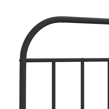 Headboard | Black | Steel | Single |  Durable  | Headboard | Rectangular