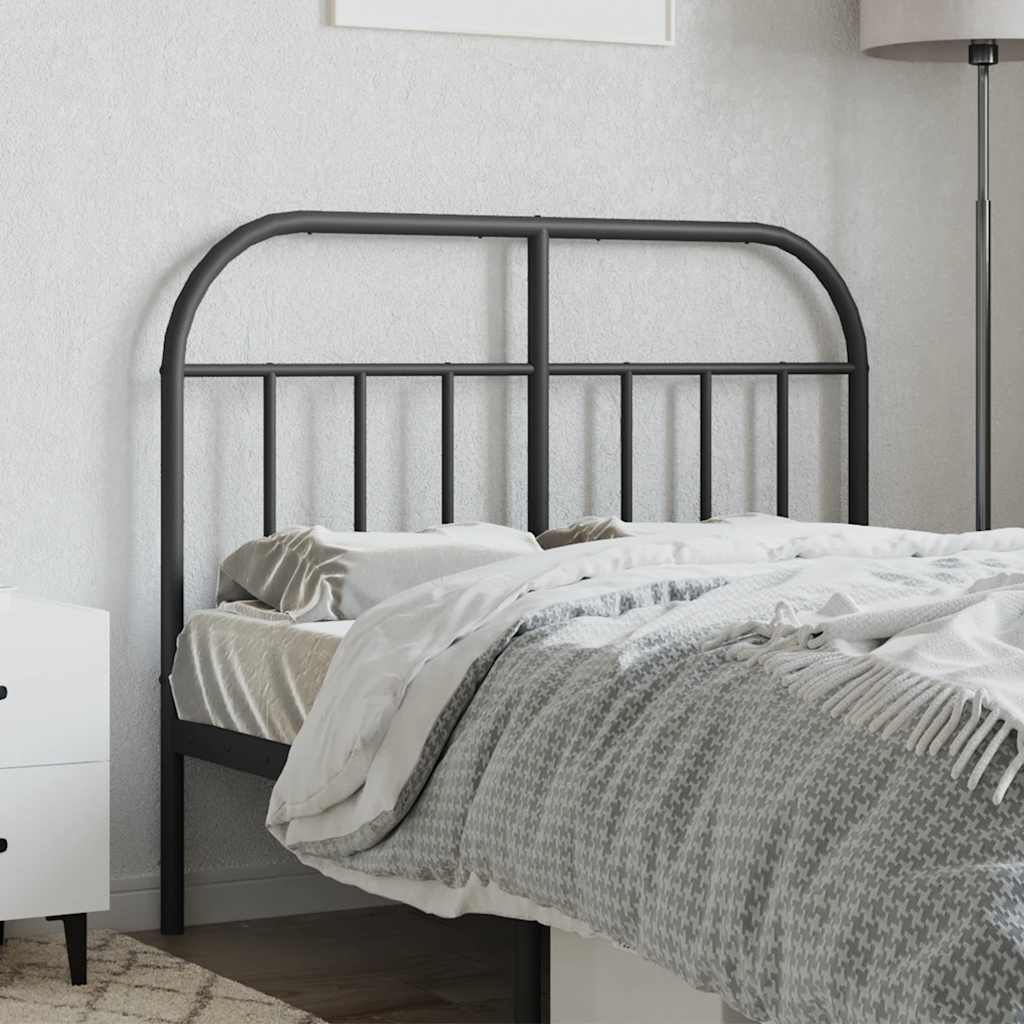 Headboard | Black | Powder-Coated Steel | 120 cm wide | Stylish Look