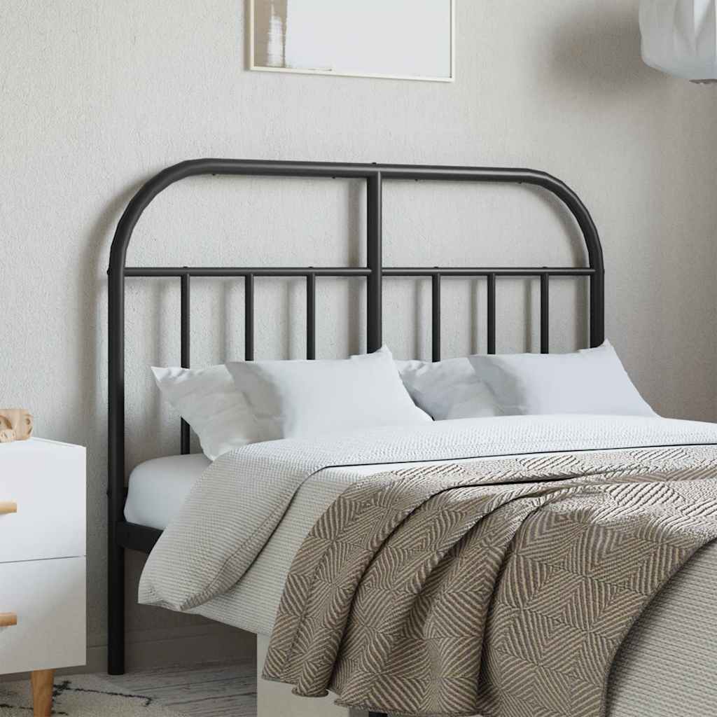 Headboard | Black | Powder-Coated Steel | 120 cm wide | Stylish Look