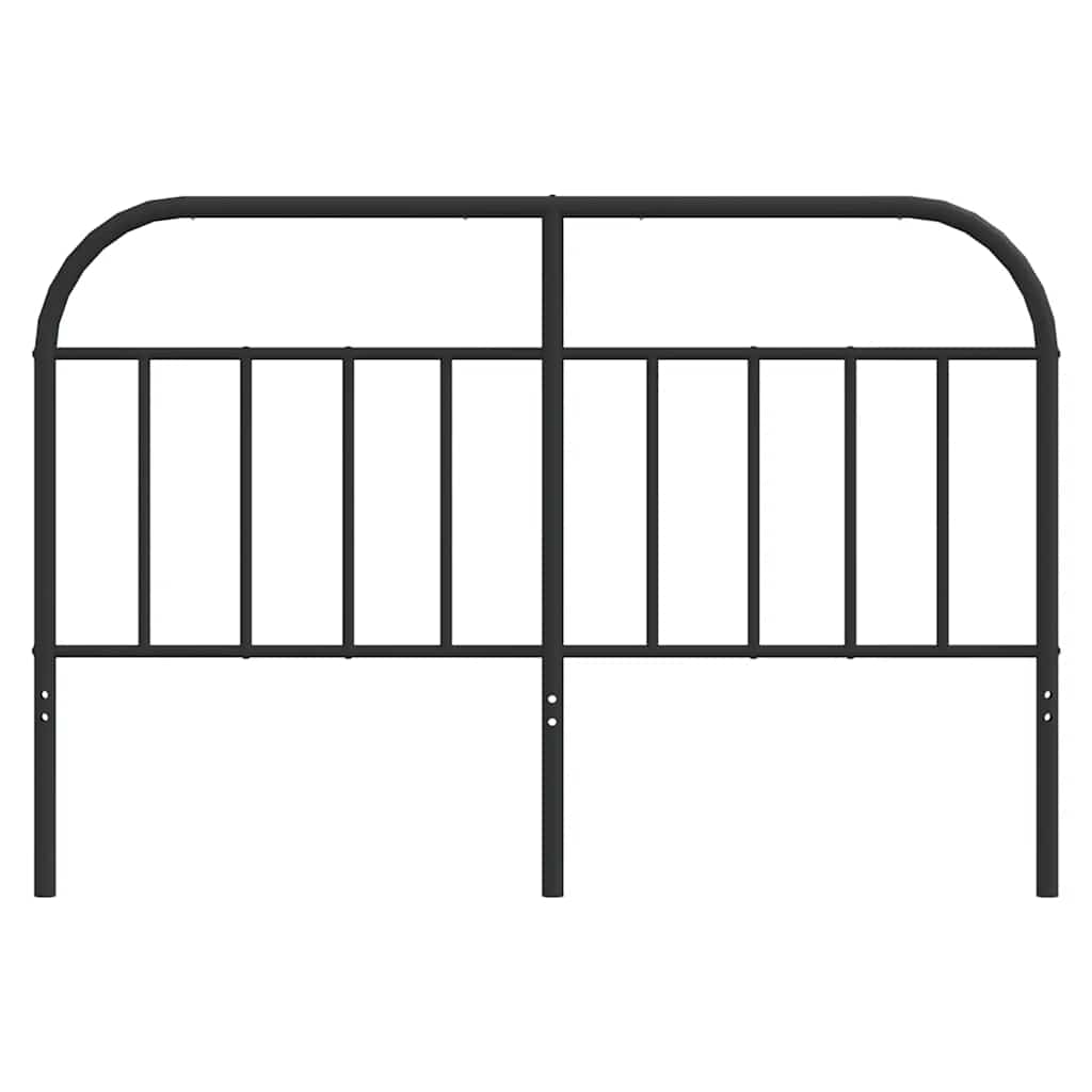 Headboard | Black | Powder-Coated Steel | 135 cm Suitable Mattress Width