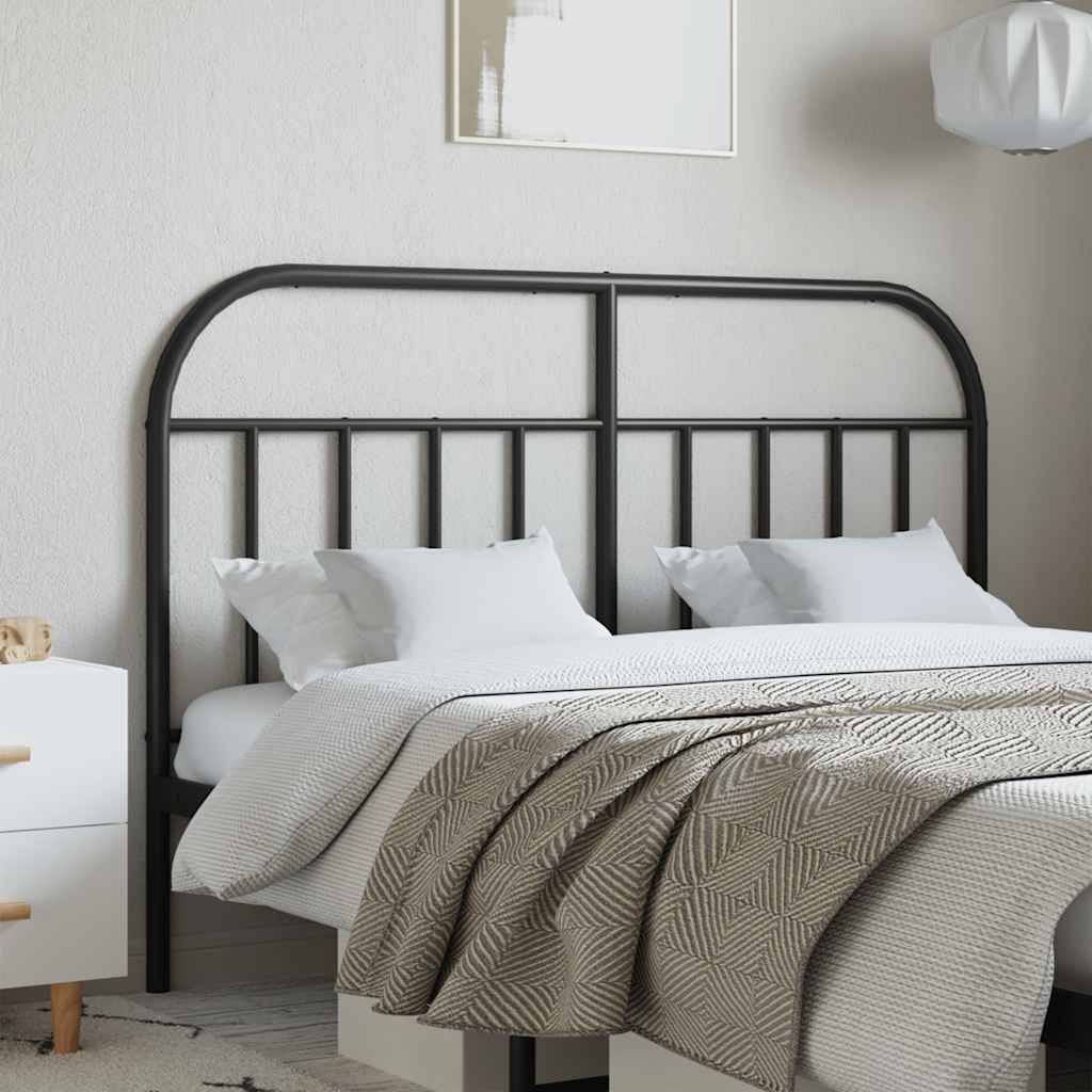 Headboard | Black | Steel | 140 cm | Tough | Headboard | Rectangular