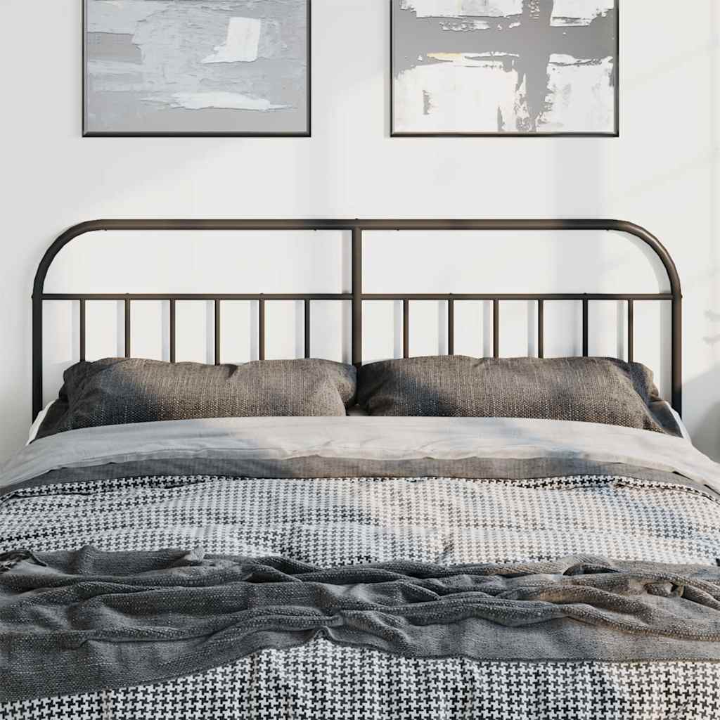 Headboard | Black | Steel | 193 cm width | Headboard | Rectangular