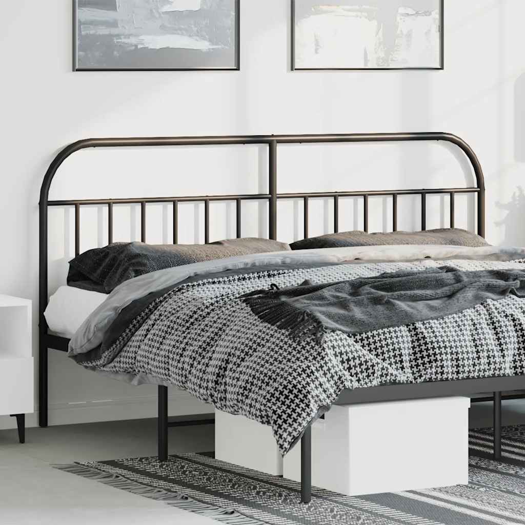 Headboard | Black | Steel | 193 cm width | Headboard | Rectangular