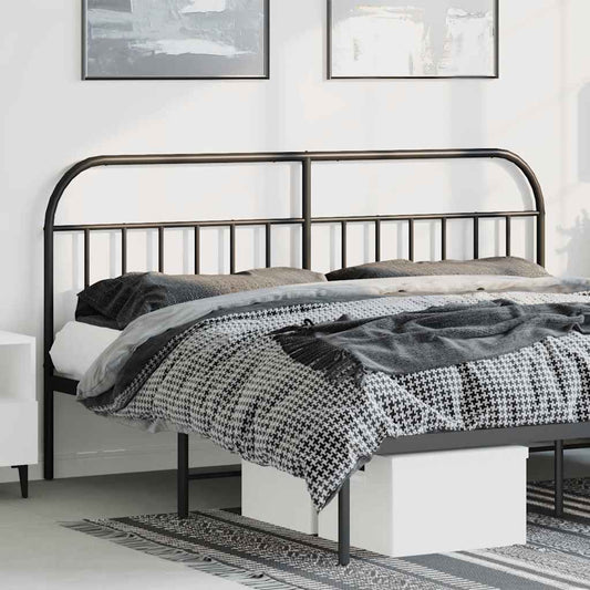 Metal Replace Headboard Black 193 cm