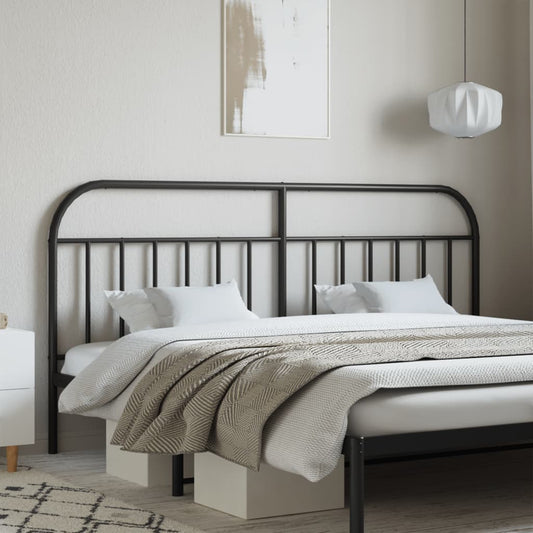 Metal Replace Headboard Black 200 cm