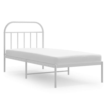 Bed Frame | White | Powder-Coated Steel | Single | Bed Frame
