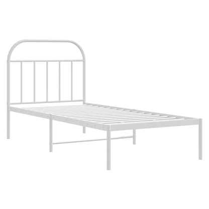 Bed Frame | White | Powder-Coated Steel | Single | Bed Frame