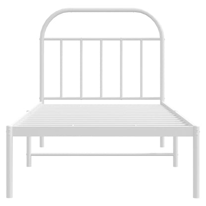 Bed Frame | White | Powder-Coated Steel | Single | Bed Frame