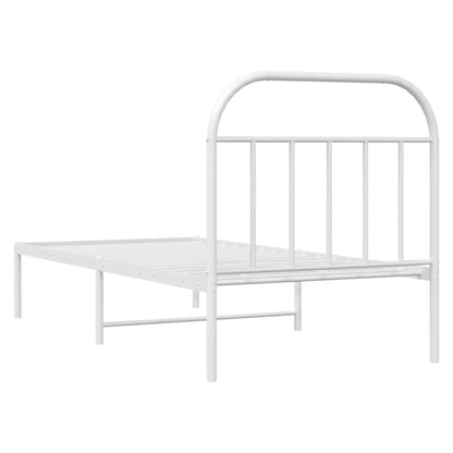 Bed Frame | White | Powder-Coated Steel | Single | Bed Frame