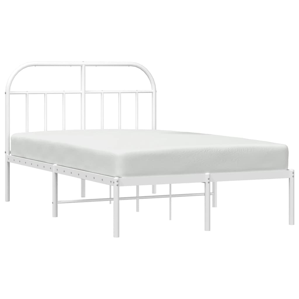 Bed Frame | White | Powder-Coated Steel | Small Double | Bed Frame