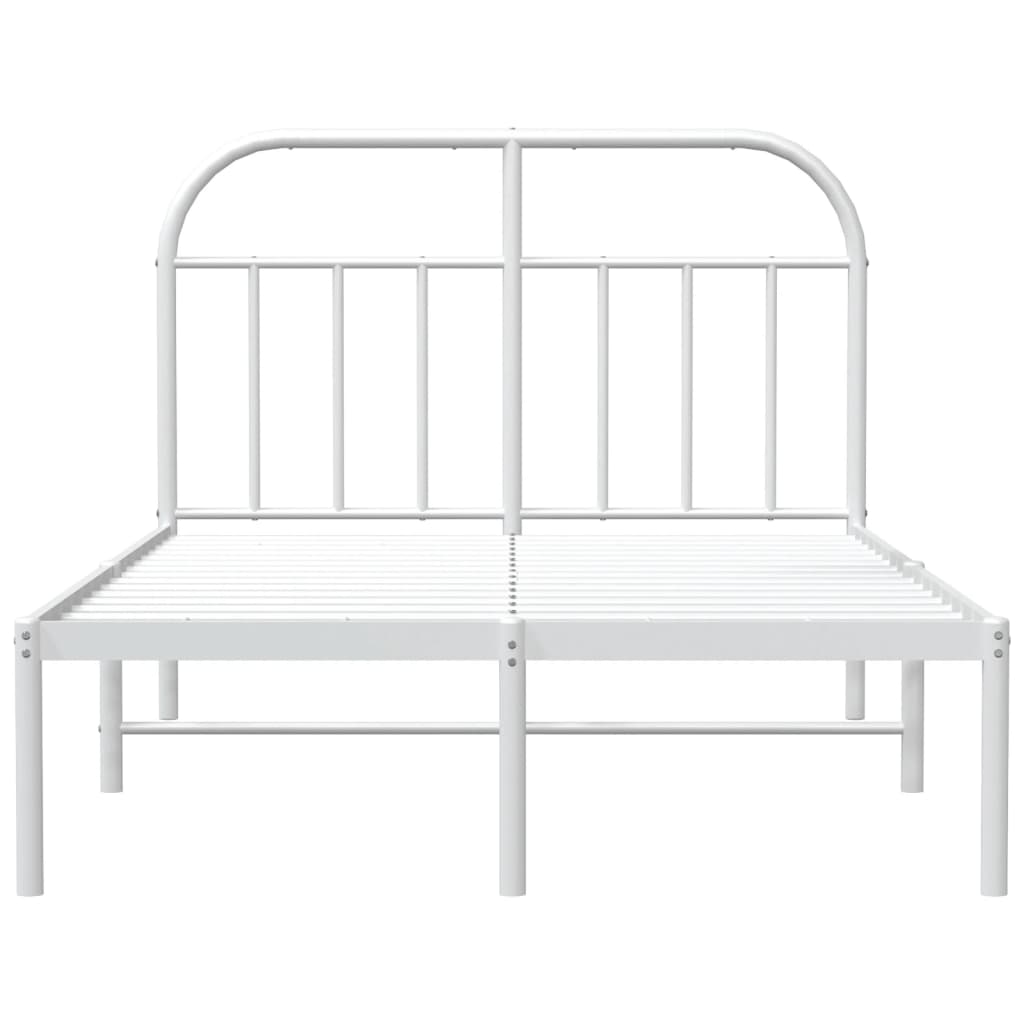 Bed Frame | White | Powder-coated Steel | Double | Bed Frame