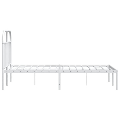 Bed Frame | White | Powder-coated Steel | Double | Bed Frame