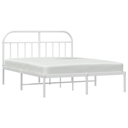 Bed Frame | White | Powder-Coated Steel | 140x200 cm | Tough | Bed Frame