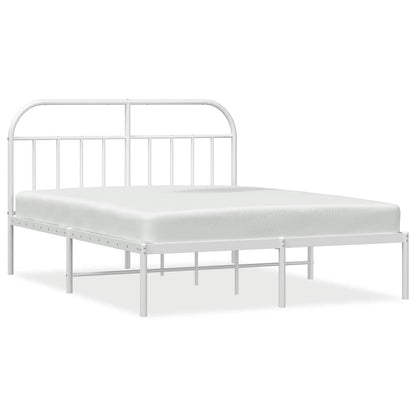 Bed Frame | White | Powder-Coated Steel | Double | Bed Frame