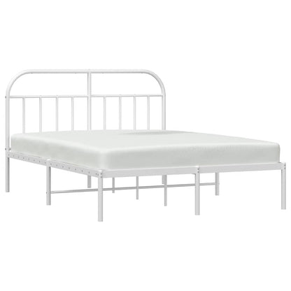 Bed Frame | White | Powder-Coated Steel | Double | Bed Frame