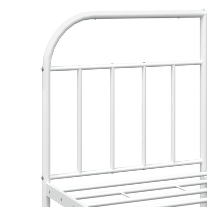 Bed Frame | White | Powder-Coated Steel | Double | Bed Frame