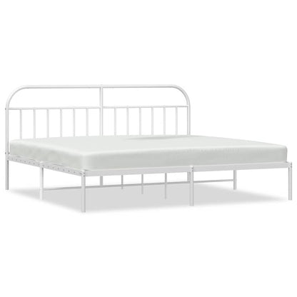 Bed Frame | White | Powder-coated steel | 193x203 cm | Bed Frame