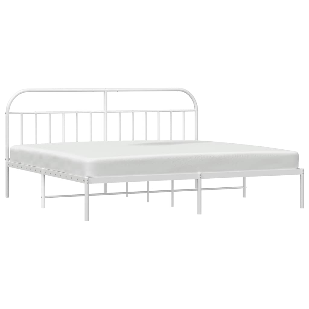 Bed Frame | White | Powder-coated steel | 193x203 cm | Bed Frame
