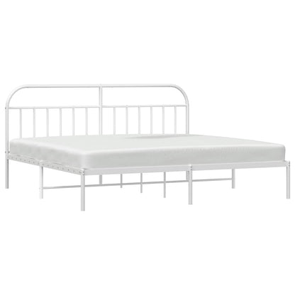 Bed Frame | White | Powder-coated steel | 193x203 cm | Bed Frame