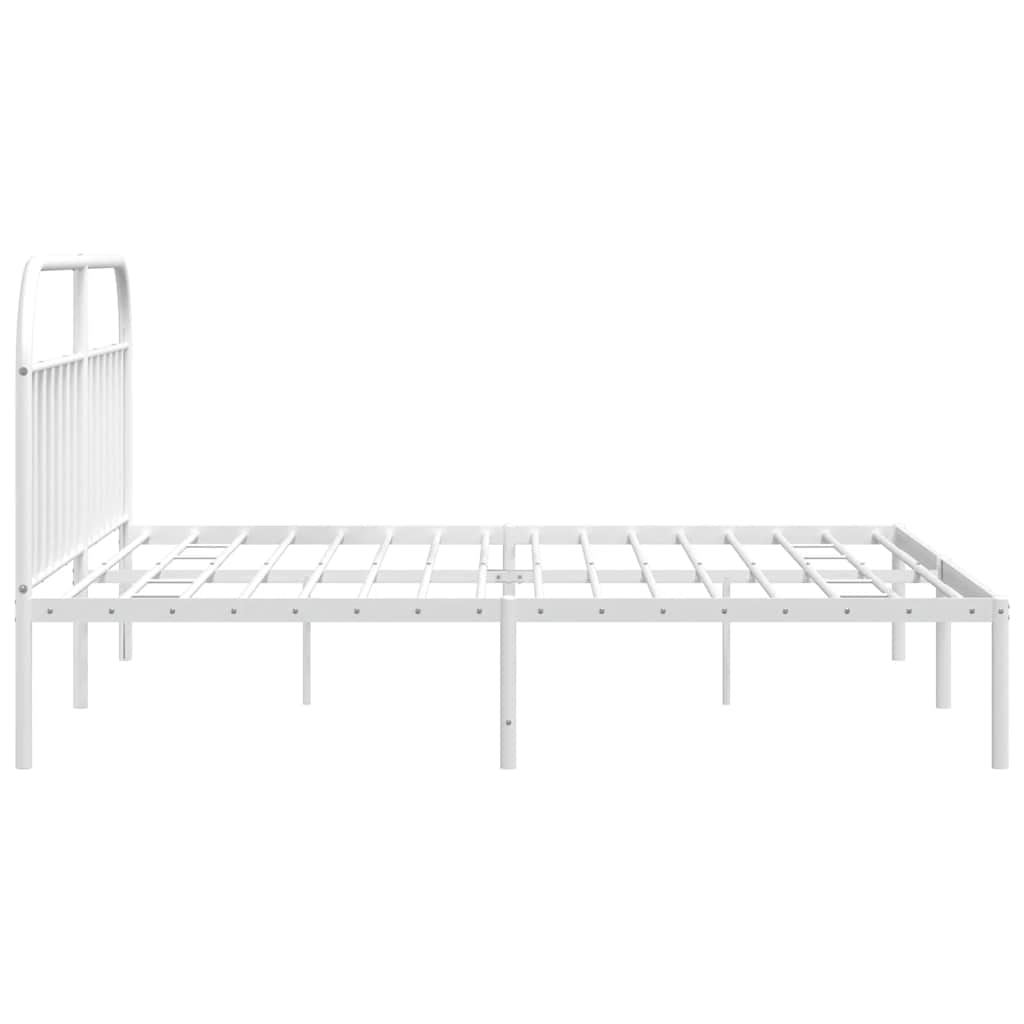 Bed Frame | White | Powder-coated steel | 193x203 cm | Bed Frame