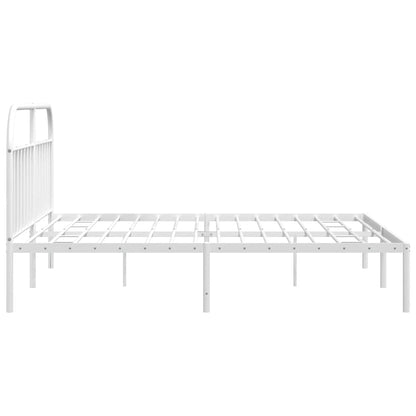 Bed Frame | White | Powder-coated steel | 193x203 cm | Bed Frame