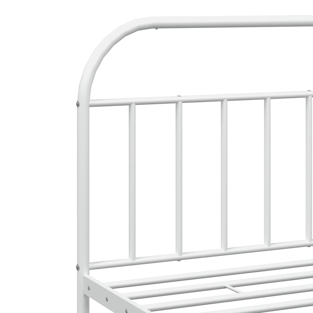 Bed Frame | White | Powder-coated steel | 193x203 cm | Bed Frame