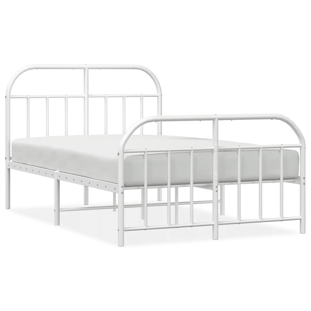 Bed Frame | White | Powder-Coated Steel | Small Double | Bed Frame