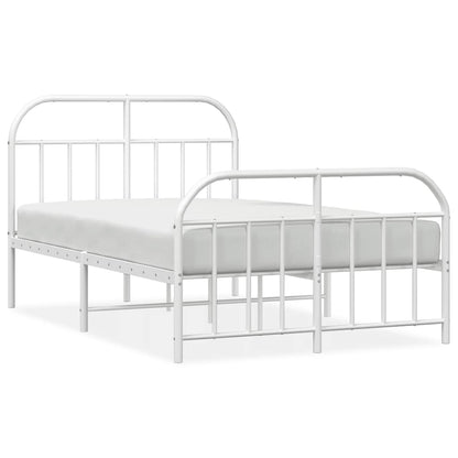 Bed Frame | White | Powder-Coated Steel | Small Double | Bed Frame