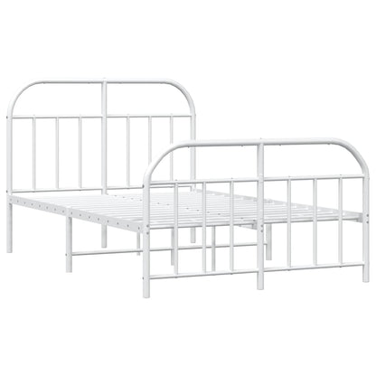 Bed Frame | White | Powder-Coated Steel | Small Double | Bed Frame