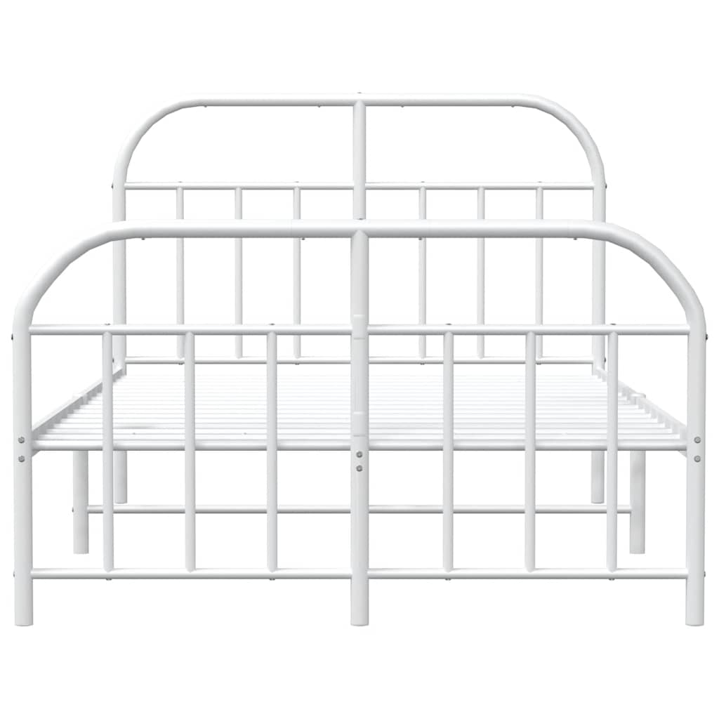 Bed Frame | White | Powder-Coated Steel | Small Double | Bed Frame