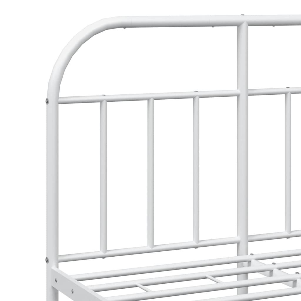 Bed Frame | White | Powder-Coated Steel | Small Double | Bed Frame