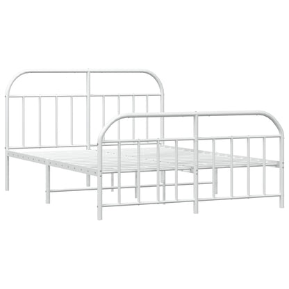 Bed Frame | White | Powder-Coated Steel | Double | Bed Frame