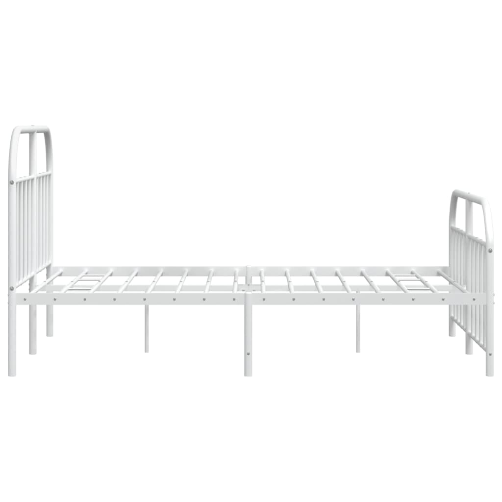 Bed Frame | White | Powder-Coated Steel | Double | Bed Frame