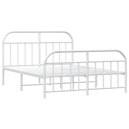 Bed Frame | White | Powder-Coated Steel | Double | Bed Frame