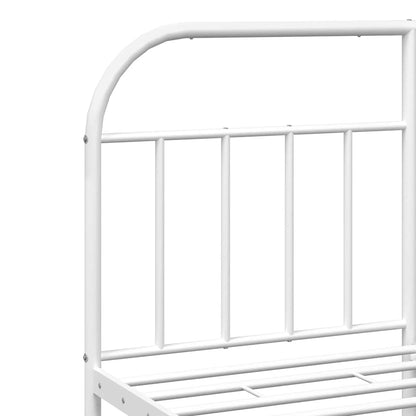 Bed Frame | White | Powder-Coated Steel | Double | Bed Frame
