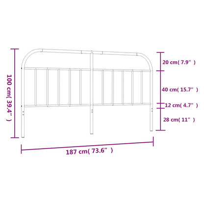 Metal Replace Headboard White 180 cm