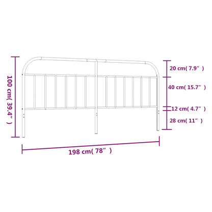 Metal Replace Headboard White 193 cm