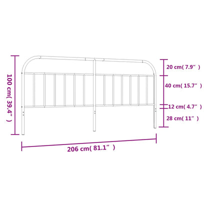 Metal Replace Headboard White 200 cm