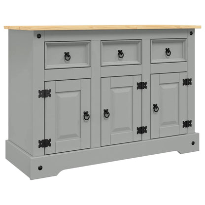 Sideboard Corona Grey 112x44x78 cm Solid Wood Mexican Pine