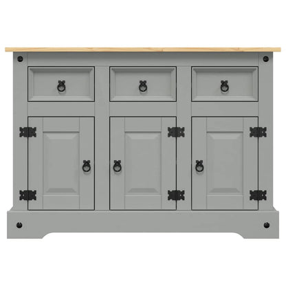 Sideboard Corona Grey 112x44x78 cm Solid Wood Mexican Pine