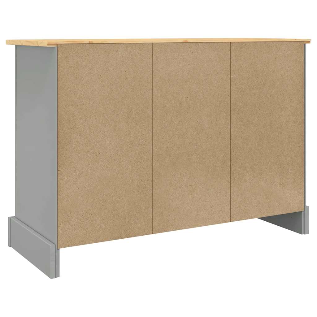 Sideboard Corona Grey 112x44x78 cm Solid Wood Mexican Pine