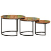 Nesting Tables 3 pcs Solid Wood Reclaimed